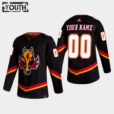 Camisola Calgary Flames Personalizado 2020-21 Reverse Retro Authentic - Criança